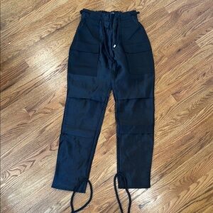 Maniere De Voir Black Cargo Pants